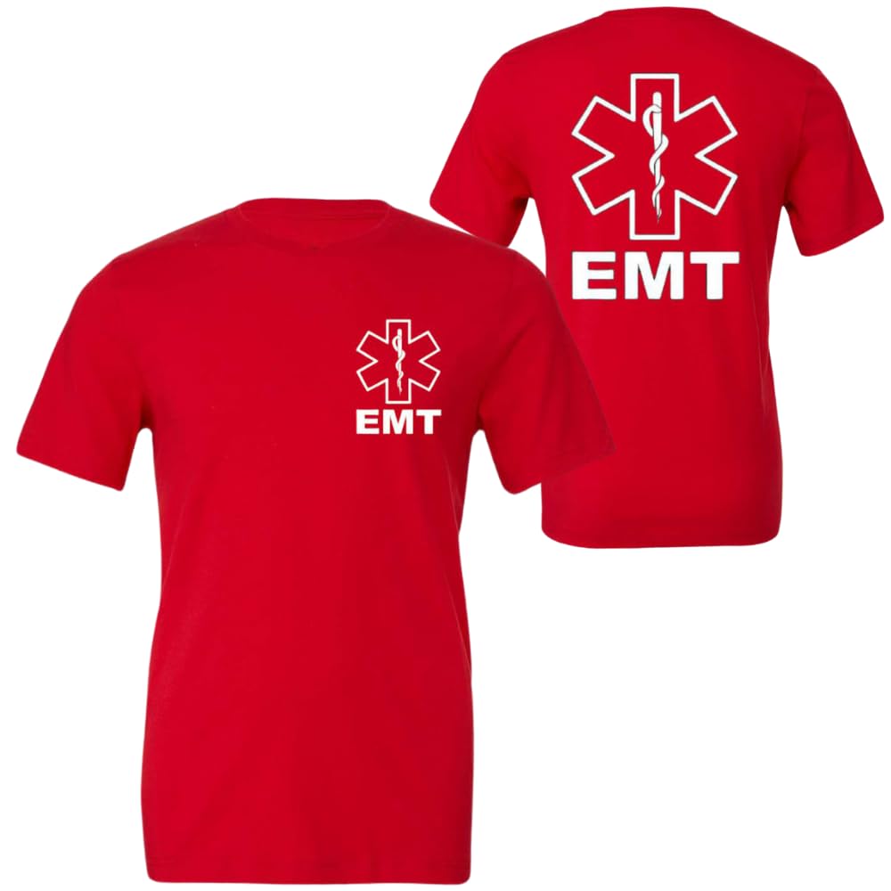 EMT T-Shirt | 100% Cotton Emergency Medical Technician 911 Paramedic Shirt | Short Sleeve Tee for Men & Women