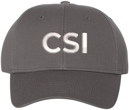 CSI Embroidered Baseball Cap | Crime Scene Investigation Text Hat | Structured Unisex Costume