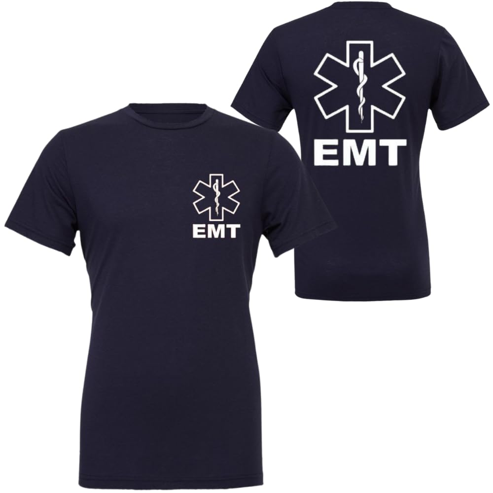EMT T-Shirt | 100% Cotton Emergency Medical Technician 911 Paramedic Shirt | Short Sleeve Tee for Men & Women