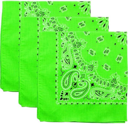 Trainmen Paisley Bandanas Head Scarf Do-rag 100% Cotton Bandanna Head Cover 22" x 22", 3 Pack