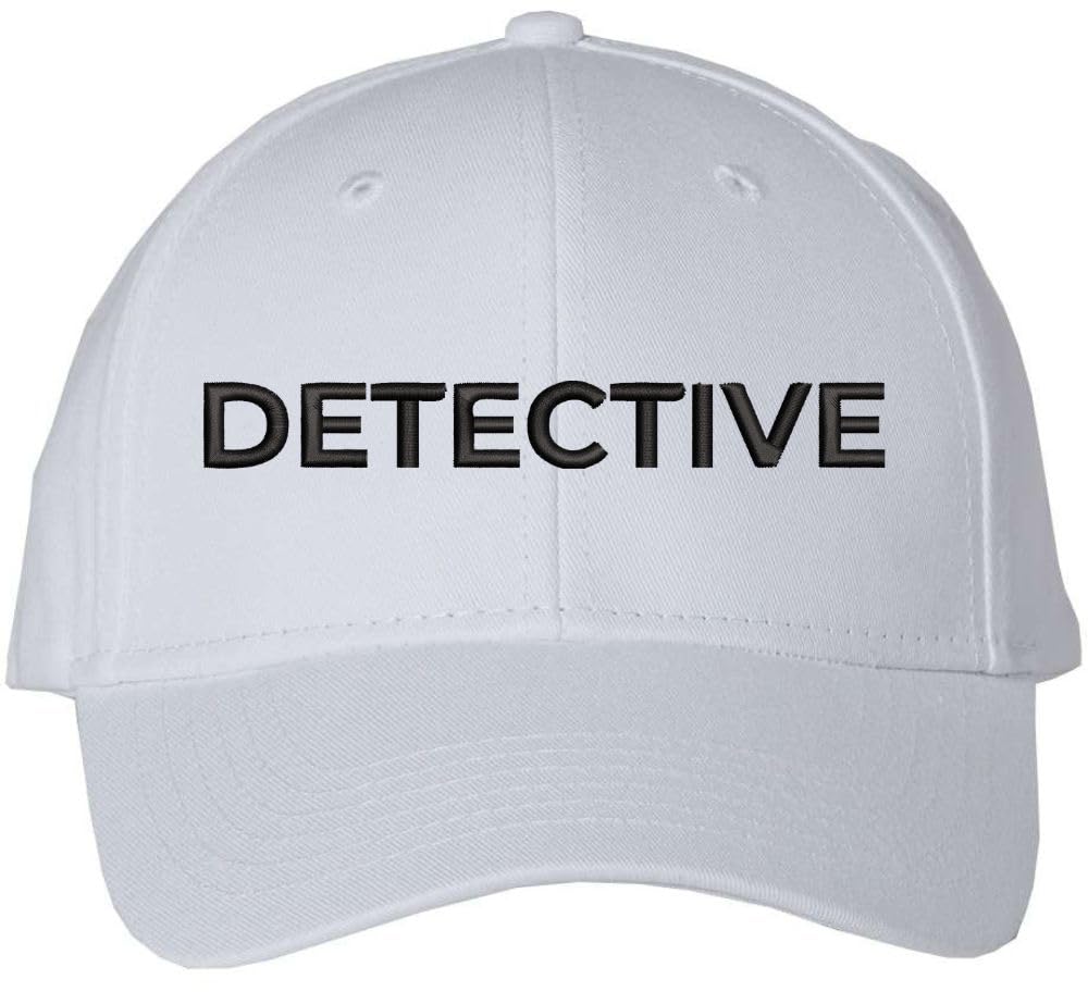 Detective Embroidered Text Baseball Cap | Investigator Agent Structured Hat for Men and Women