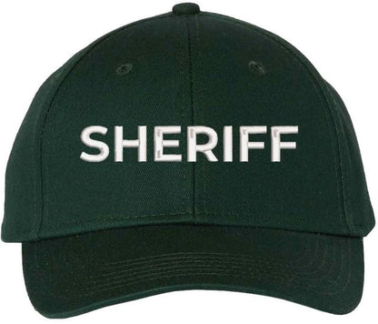 Sheriff Embroidered Baseball Cap | USA Law Enforcement Officers Cops Text | Structured Hat