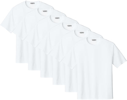 Solid Performance Military Tactical T-Shirts | 100% Polyester Moisture Wicking Crewneck Tee Shirts, 6-Pack