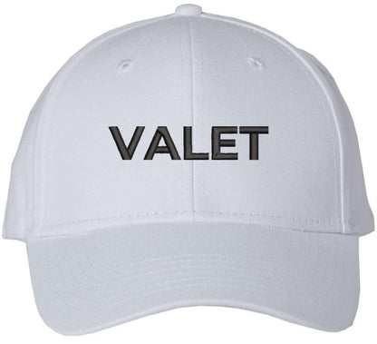 Valet Baseball Hat | Embroidered Parking Attendant Help Service Park Professional Staff Cap