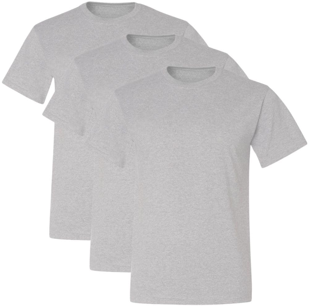 Solid Color Military Style T-Shirts | Poly/Cotton Army Short Sleeve Crewneck Tee Shirts | 3 Pack