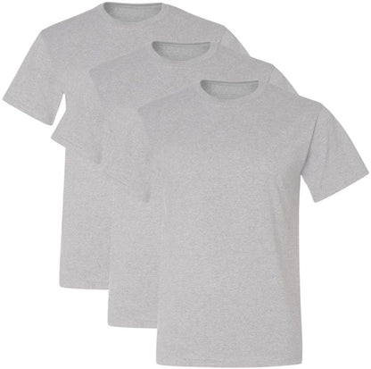 Solid Color Military Style T-Shirts | Poly/Cotton Army Short Sleeve Crewneck Tee Shirts | 3 Pack