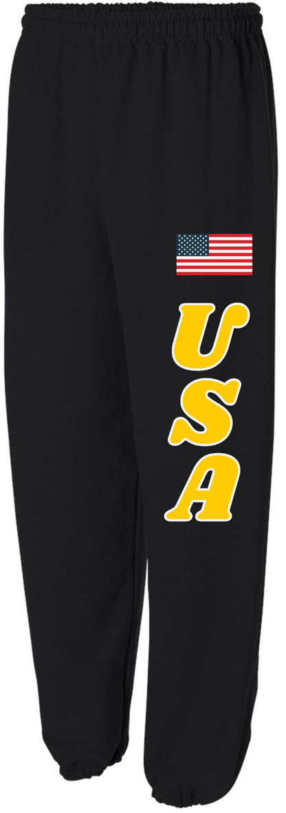 USA Flag Joggers Patriotic Sweatpants Comfy Lounge Pants Athletic Workout Track Pants for Men and Women