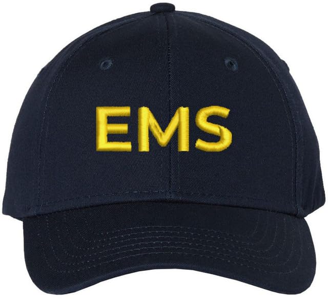 EMS Embroidered Baseball Cap | Emergency Medical Services Paramedics First Responders Hat | Structured