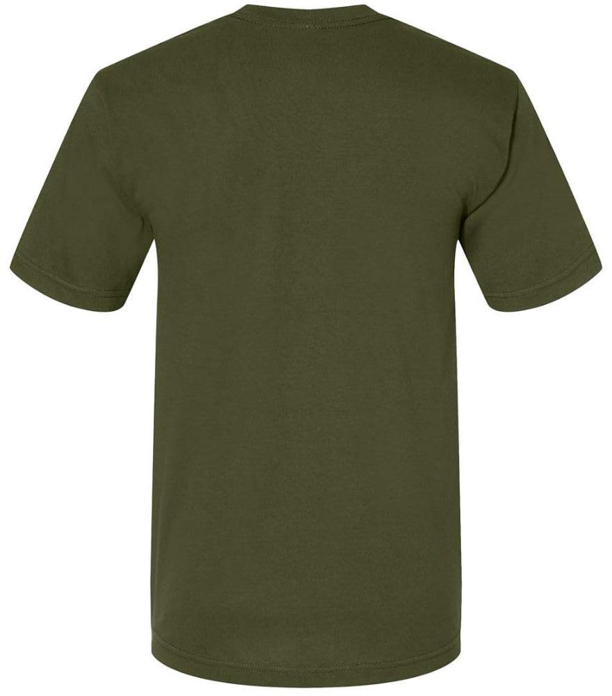 US Military Solid Color T-Shirts | 100% Cotton Made in USA Shirts | Short Sleeve Crewneck Tees 3 PACK