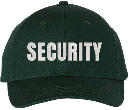 Security Embroidered Baseball Cap | Officer Guard Bouncer Large Text Adjustable Work Hat