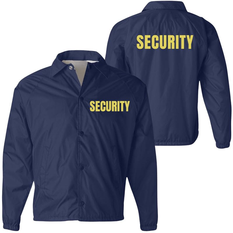 Security Jacket Double Sided Lightweight Coaches Guard Bouncer Windbreaker Coat