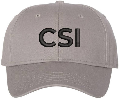 CSI Embroidered Baseball Cap | Crime Scene Investigation Text Hat | Structured Unisex Costume