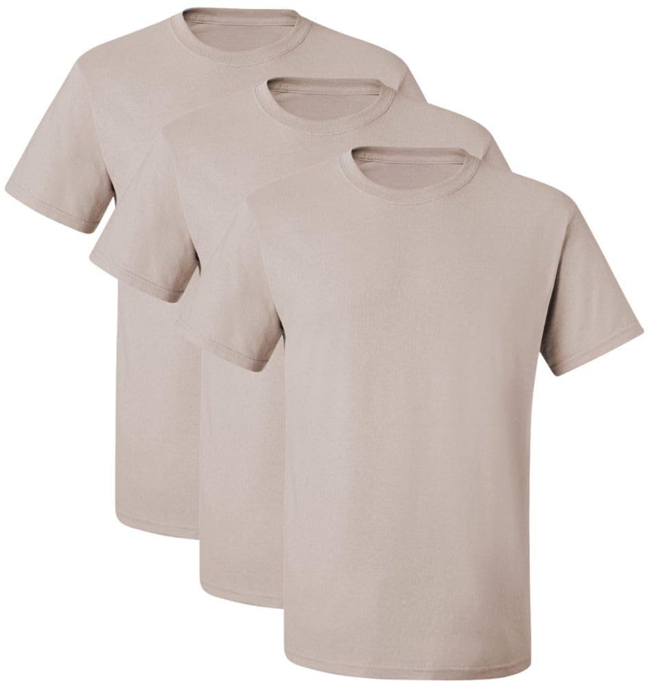 Solid Color Military Style T-Shirts | Poly/Cotton Army Short Sleeve Crewneck Tee Shirts | 3 Pack