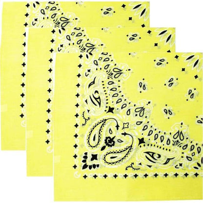 Trainmen Paisley Bandanas Head Scarf Do-rag 100% Cotton Bandanna Head Cover 22" x 22", 3 Pack