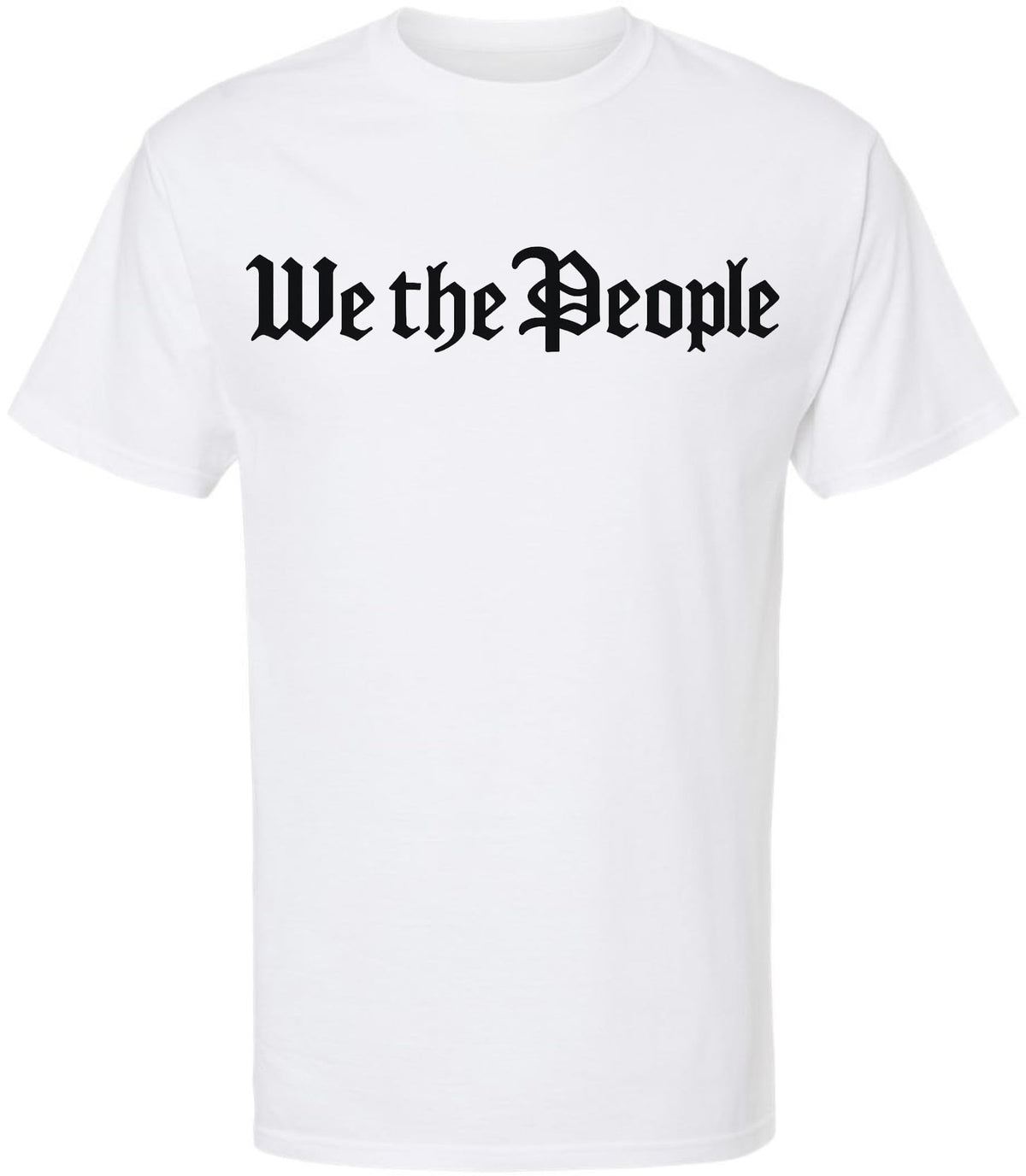 We The People Printed T-Shirt Patriotic USA Constitution Graphic Cotton Crewneck Tee