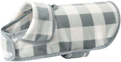 Warm Microfleece Pet Fleece Jacket Buffalo Plaid Flannel Dog Coat | Adjustable Soft Winter Puppy Sweater Vest