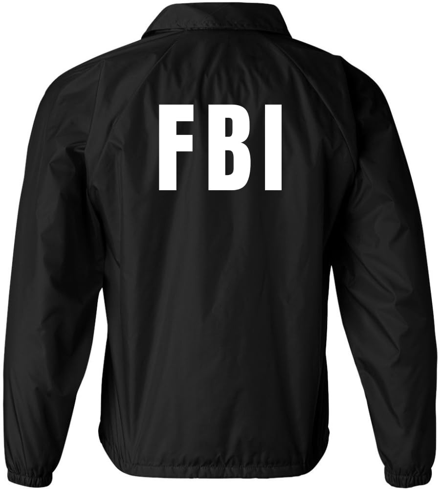 FBI Lightweight Coaches Jacket Coat Waterproof Windbreaker Burt Macklin Andy Parks Costume