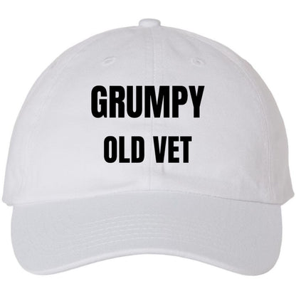 Grumpy Old Vet Embroidered Dad Hat Baseball Cap Funny Gift for Army Military Veteran