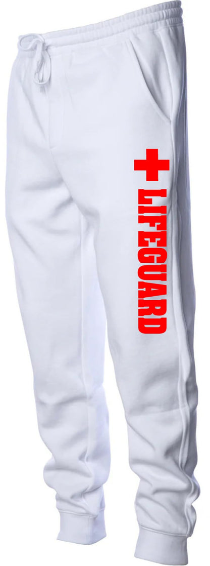 Lifeguard + Beach Patrol Fleece Joggers Water Safety Rescue Team Printed Sweatpants Athletic Pants for Men & Women