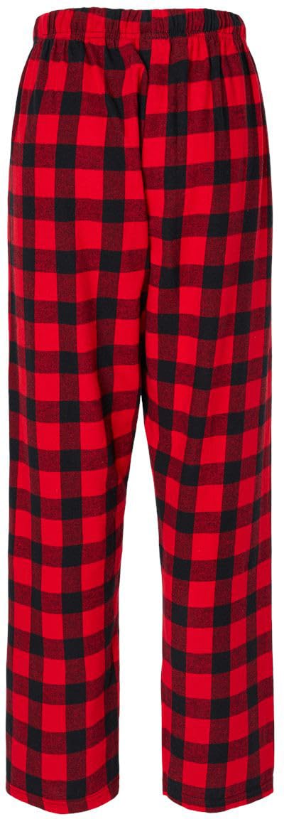 Women’s Flannel Lounge Pants, Buffalo Plaid Pajamas, Relaxed Fit with Drawstring Closure