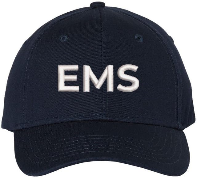 EMS Embroidered Baseball Cap | Emergency Medical Services Paramedics First Responders Hat | Structured