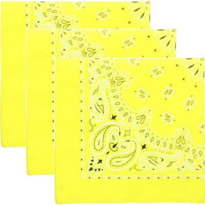 Trainmen Paisley Bandanas Head Scarf Do-rag 100% Cotton Bandanna Head Cover 22" x 22", 3 Pack