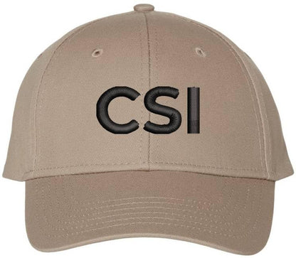CSI Embroidered Baseball Cap | Crime Scene Investigation Text Hat | Structured Unisex Costume
