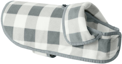 Warm Microfleece Pet Fleece Jacket Buffalo Plaid Flannel Dog Coat | Adjustable Soft Winter Puppy Sweater Vest