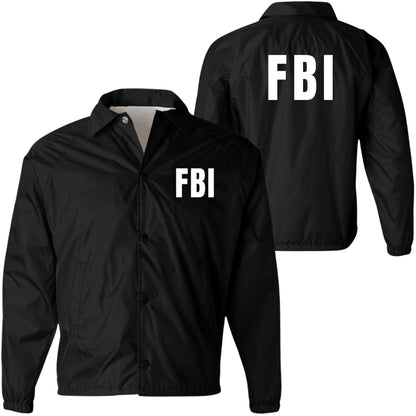 FBI Lightweight Coaches Jacket Coat Waterproof Windbreaker Burt Macklin Andy Parks Costume