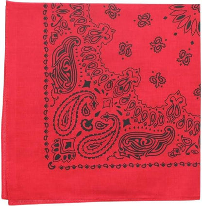 Trainmen Paisley Bandanas Scarf Do-rag Cotton Biker Head Rags Classic Bandanna 22" x 22" (12 Pack)