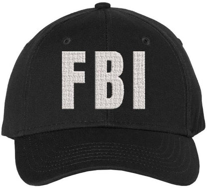 FBI Embroidered Text Baseball Cap | Federal Bureau of Investigation Adjustable Costume Accessory Adult Hat