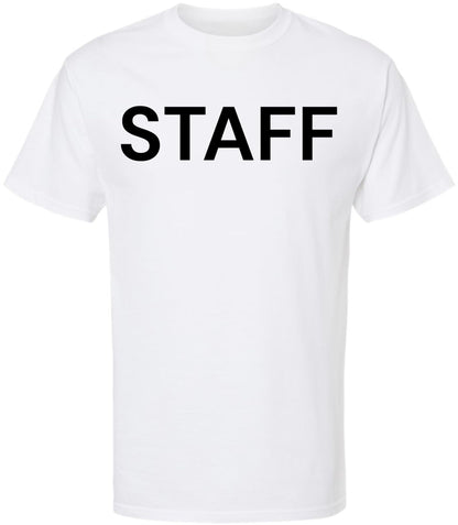 Staff T-Shirt - 100% Cotton Crewneck Tee - Short Sleeve