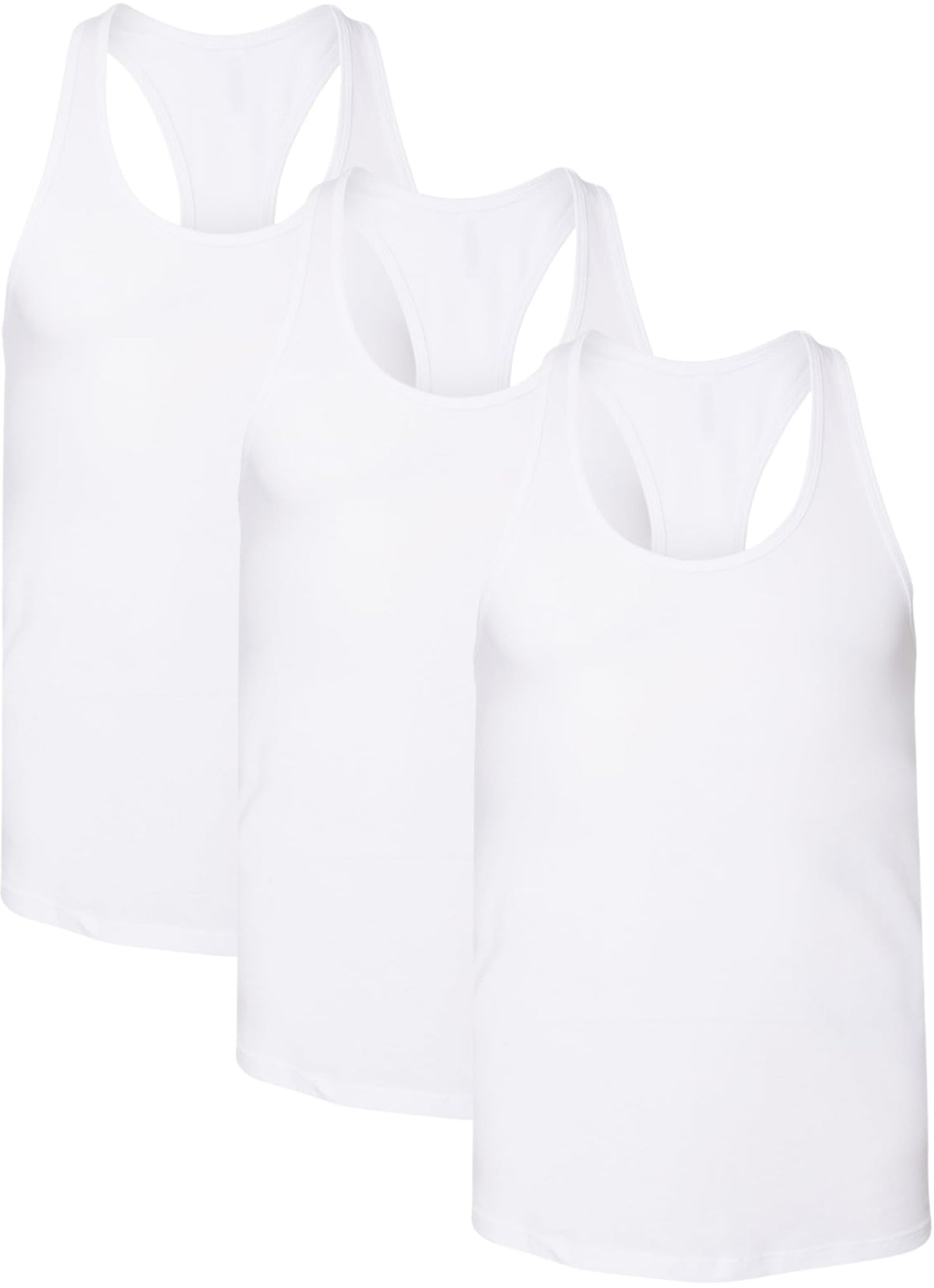 Jersey Racerback Tank Top Set | Relaxed Fit Athletic Running Yoga Tanks Tops, Womens, 3 Pack