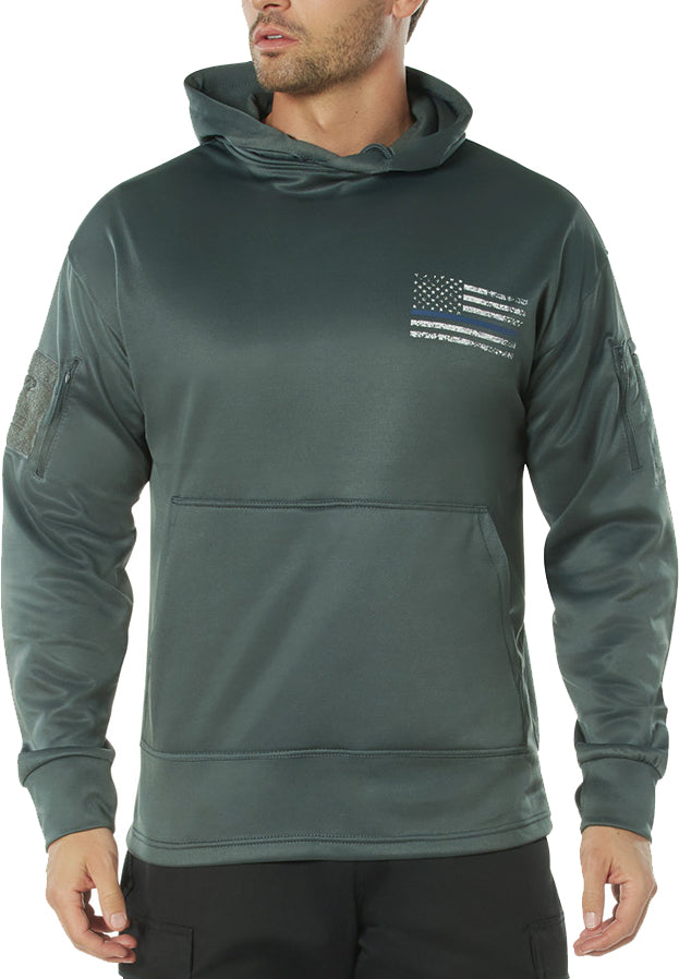 Grey Thin Blue Line Concealed Carry Hoodie