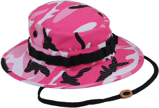 Pink Camouflage - Tactical Military Boonie Bucket Hat - Polyester Cotton