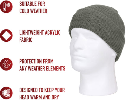 Foliage Green - Military Watch Cap - Acrylic USA Made