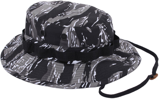 Urban Tiger Stripe Camouflage - Tactical Military Boonie Hat - Polyester Cotton