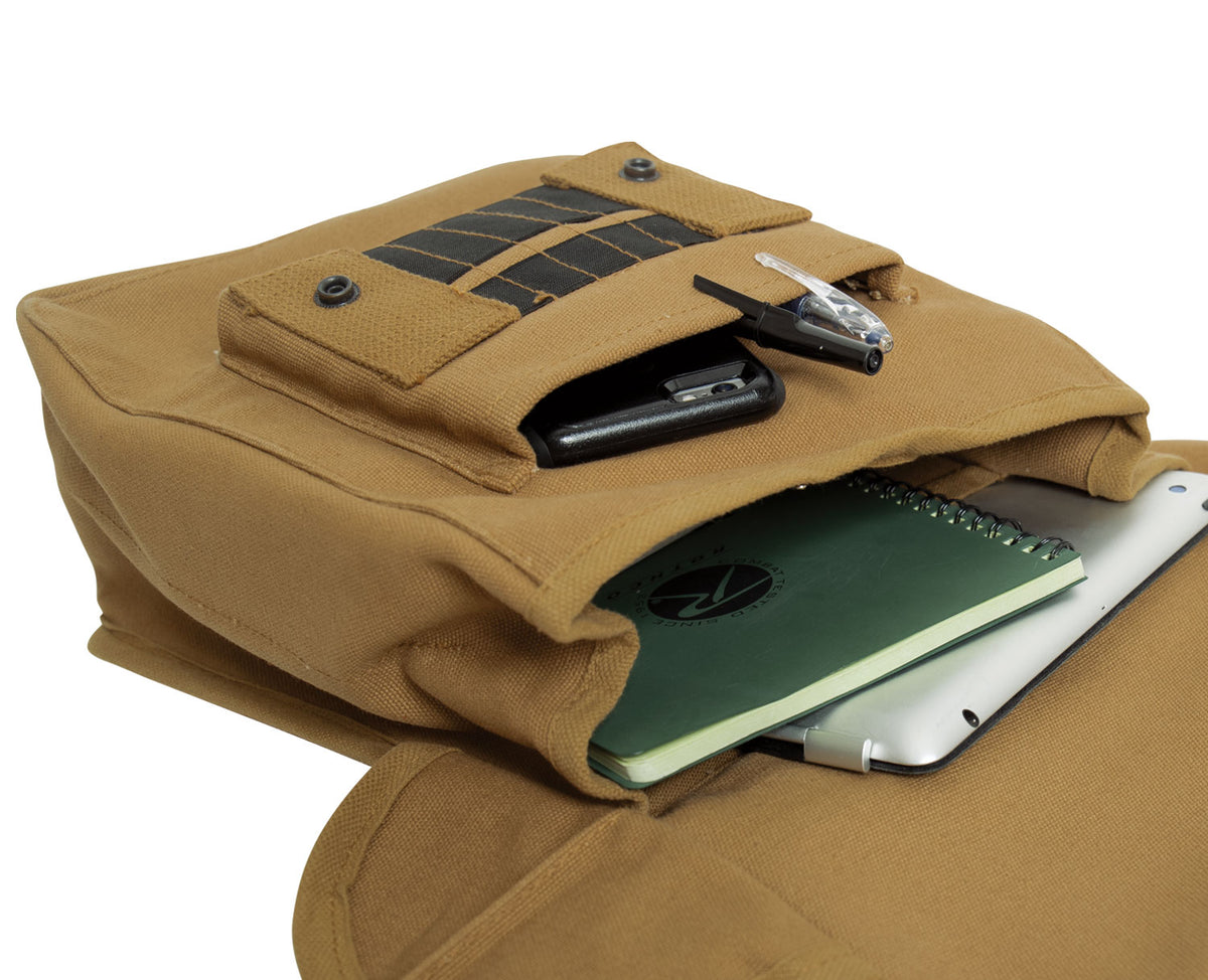 Coyote Brown - Canvas Map Case Shoulder Bag