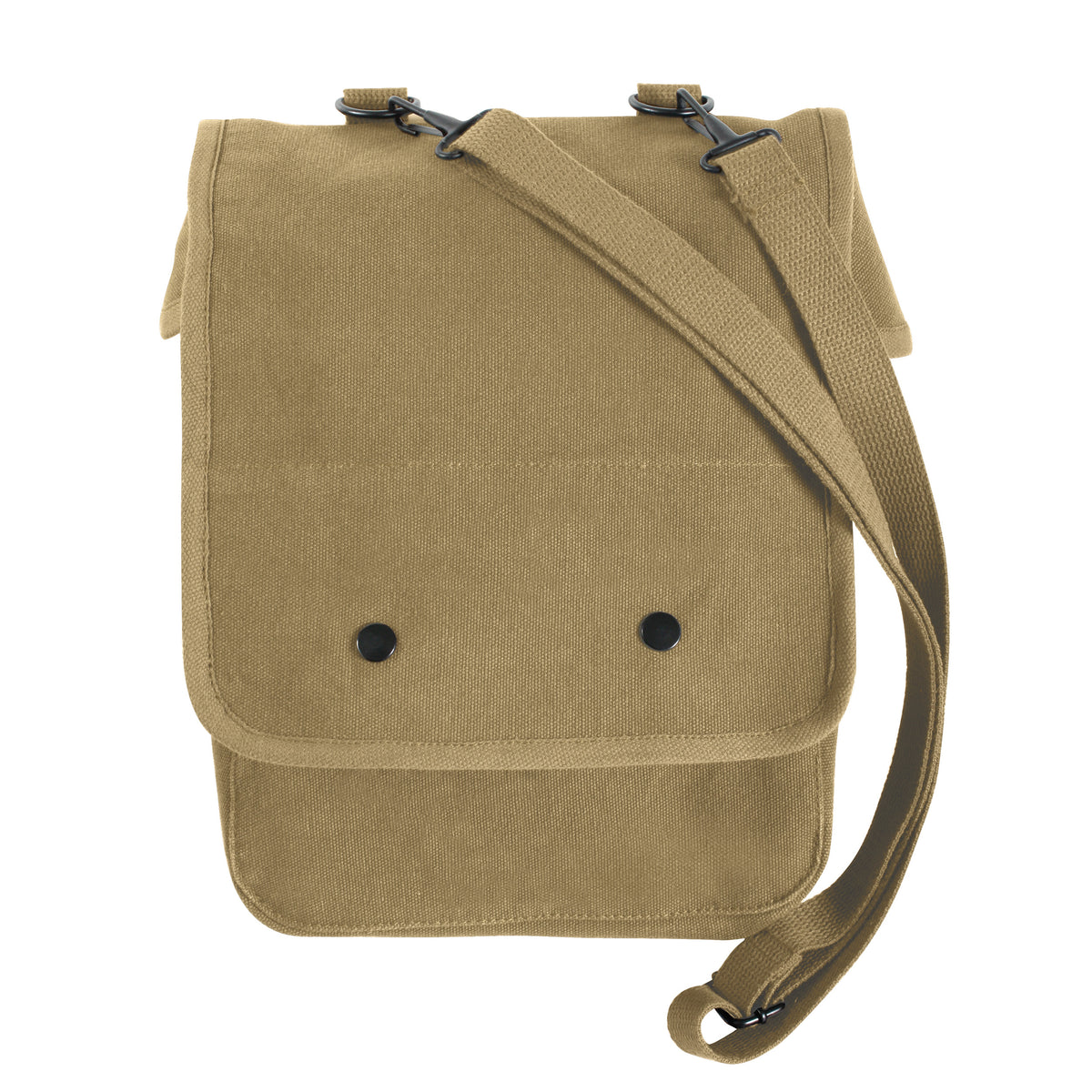 Khaki - Canvas Map Case Shoulder Bag