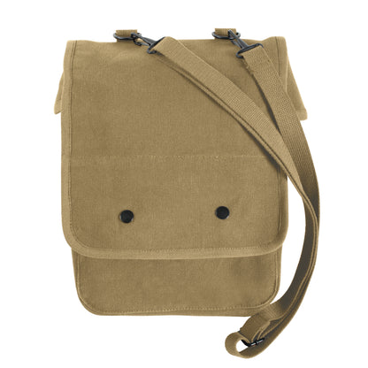 Khaki - Canvas Map Case Shoulder Bag
