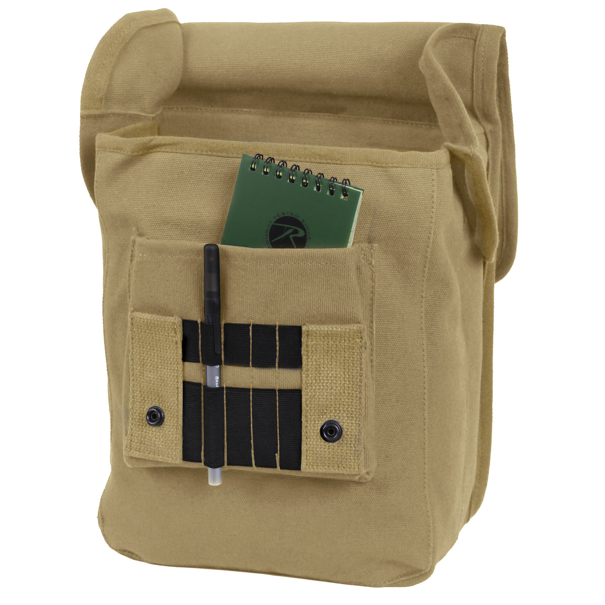 Khaki - Canvas Map Case Shoulder Bag