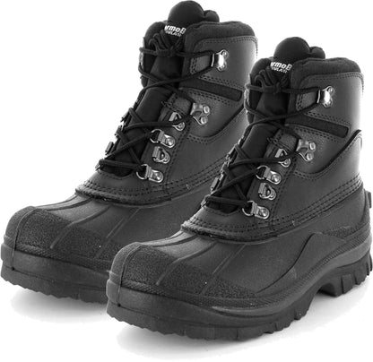 Black Extreme Cold Weather Snow Boots Waterproof Insulated Winter Hiking Boots 8" Tactical Outdoor Boots