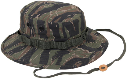 Tiger Stripe Camouflage - Tactical Military Boonie Hat - Polyester Cotton