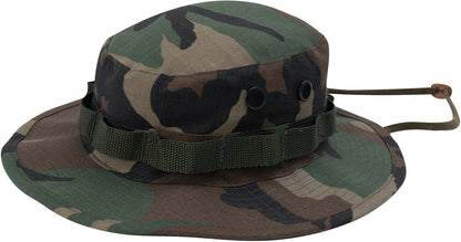Woodland Camouflage - Tactical Military Boonie Hat - 100% Cotton Rip-Stop