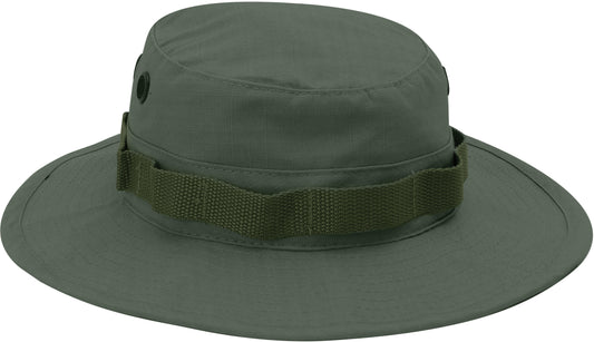 Olive Drab - Tactical Military Boonie Bucket Hat - 100% Cotton Rip-Stop