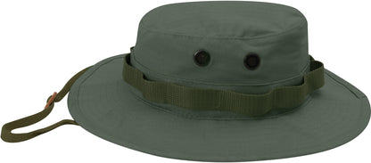 Olive Drab - Tactical Military Boonie Bucket Hat - 100% Cotton Rip-Stop