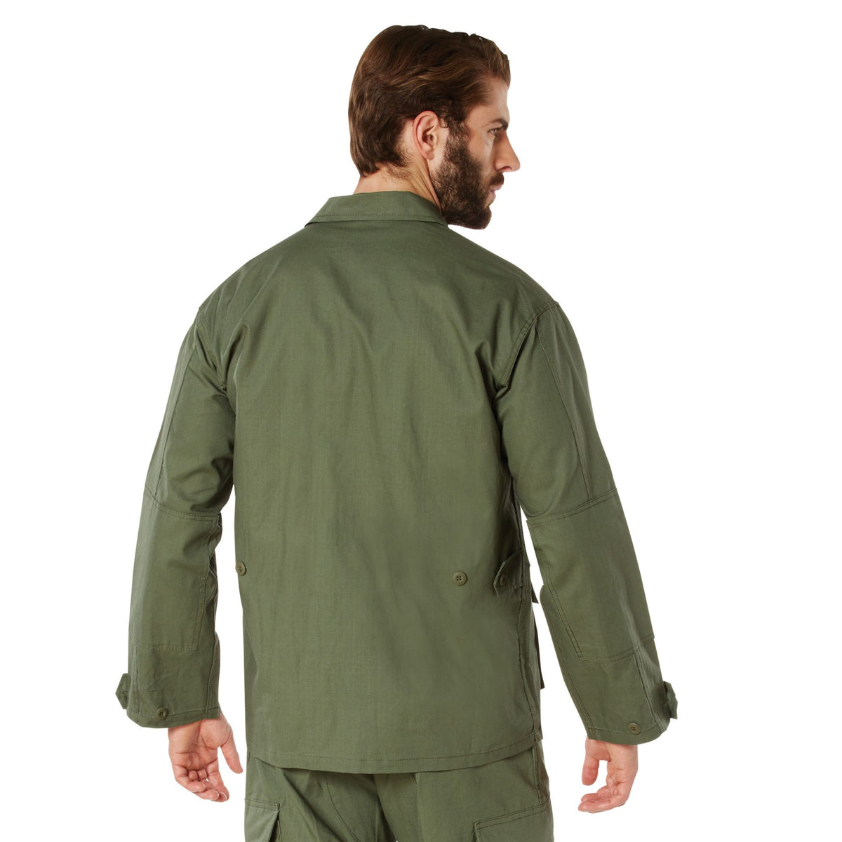Olive Drab R/S BDU Shirt - 100% Rip-Stop Cotton