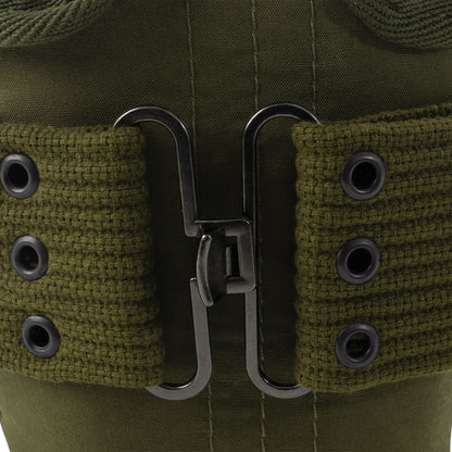 Olive Drab - Military GI Style 1 Quart Plastic Canteen with Pistol Belt Kit