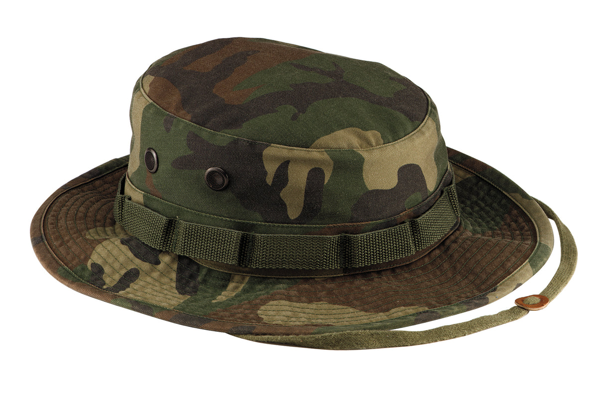 Vintage Tactical Boonie Hat – Wide Brim Sun Protection Jungle Bucket Cap