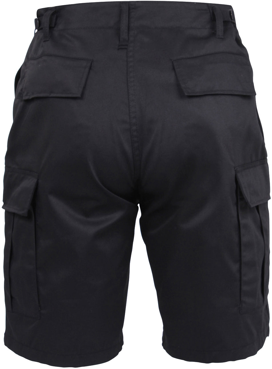 Black - Tactical Cargo BDU Shorts - Polyester Cotton Twill - Zipper Fly